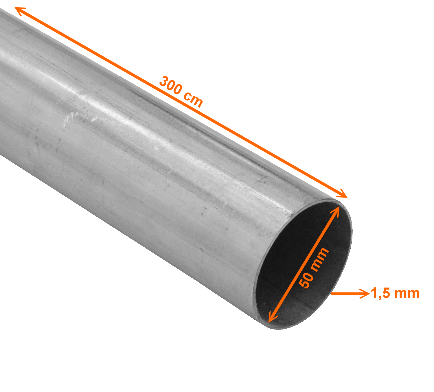Conduit rigido metalico LinkChip EMT50-5 zincado 50mm 3m 1.5mm espesor 2