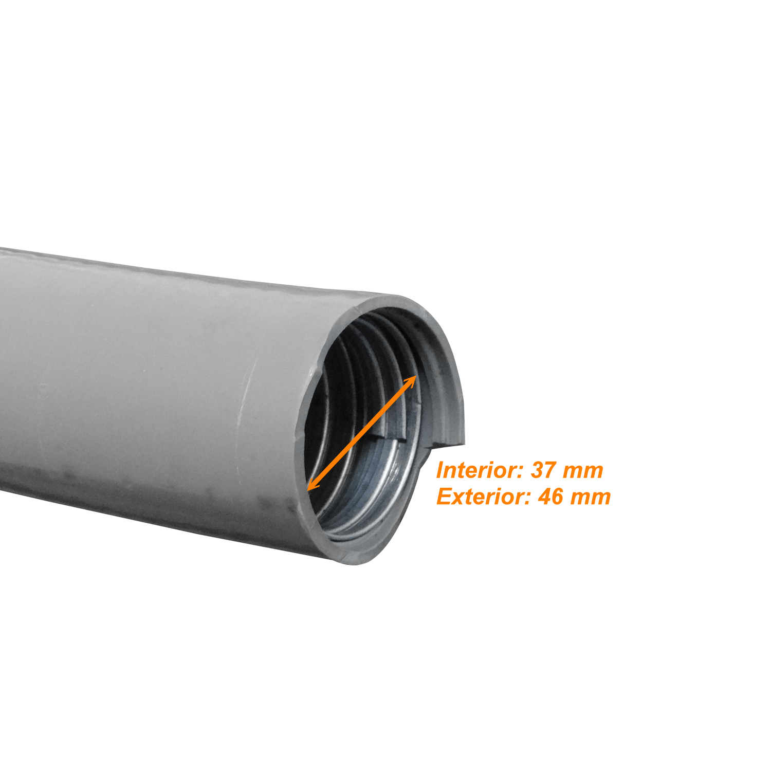 50mm Rollo-20mts Conduit Metalico Cubierto-PVC Semi-Flex 2-Pulg 3