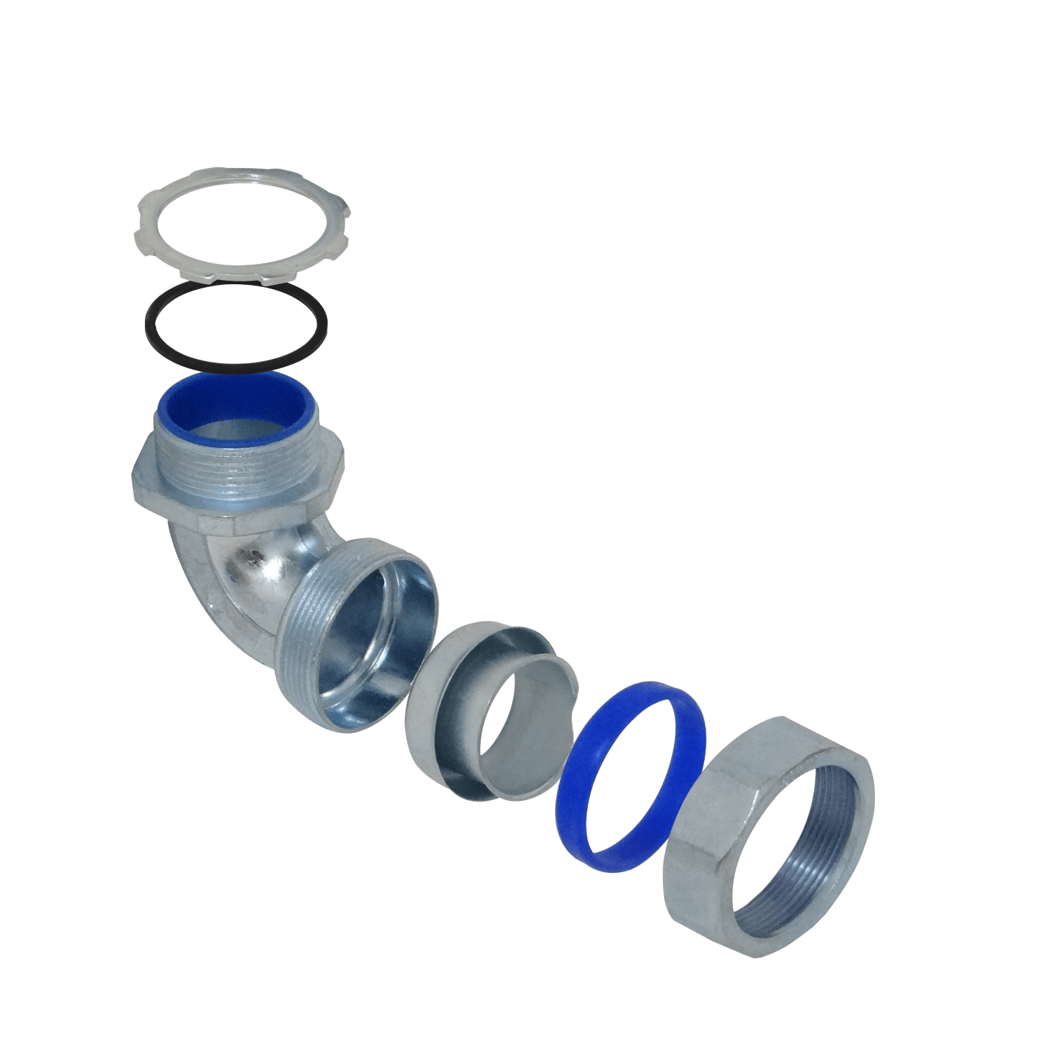 Metalico 50mm Codo Prensa Estopa para Flexible Aislacion IP65 2