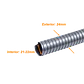 Solo-Metal 25mm Rollo-40mt Conduit Flexible Diametros ext/int 24/22mm - Miniatura 2