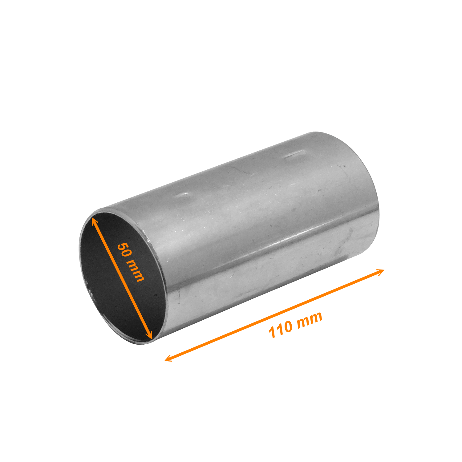 Union zincada Linkchip EMT50 U 50mm para conduit rigido metalico largo 11cm 2
