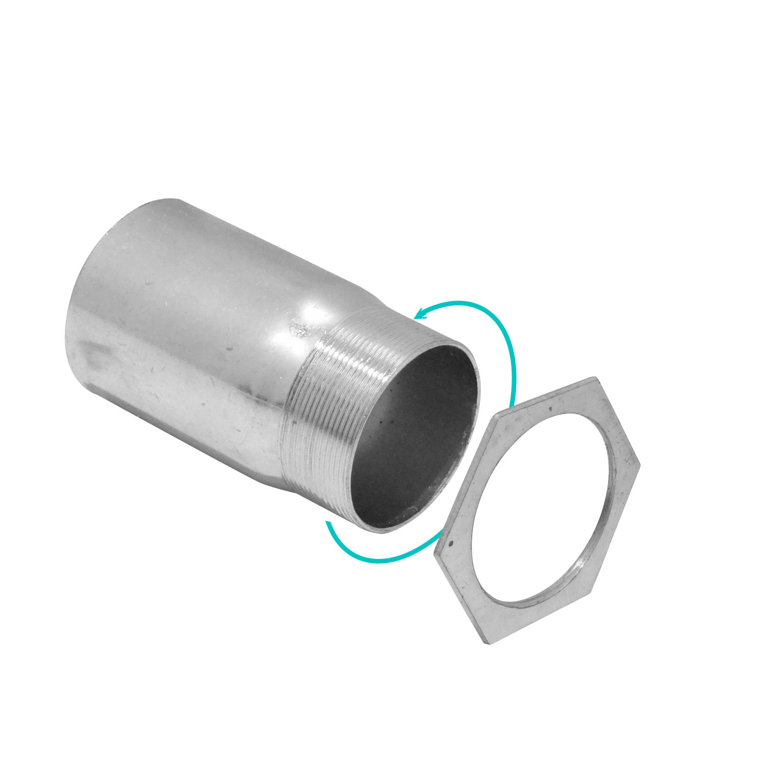 Salida con hilo Linkchip EMT50 SA 50mm para conduit rigido metalico largo 9cm 3