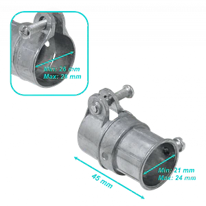 3/4-Pulg Union EMT a Flexible Conduit Adaptador Metalico 21-24/26-28mm