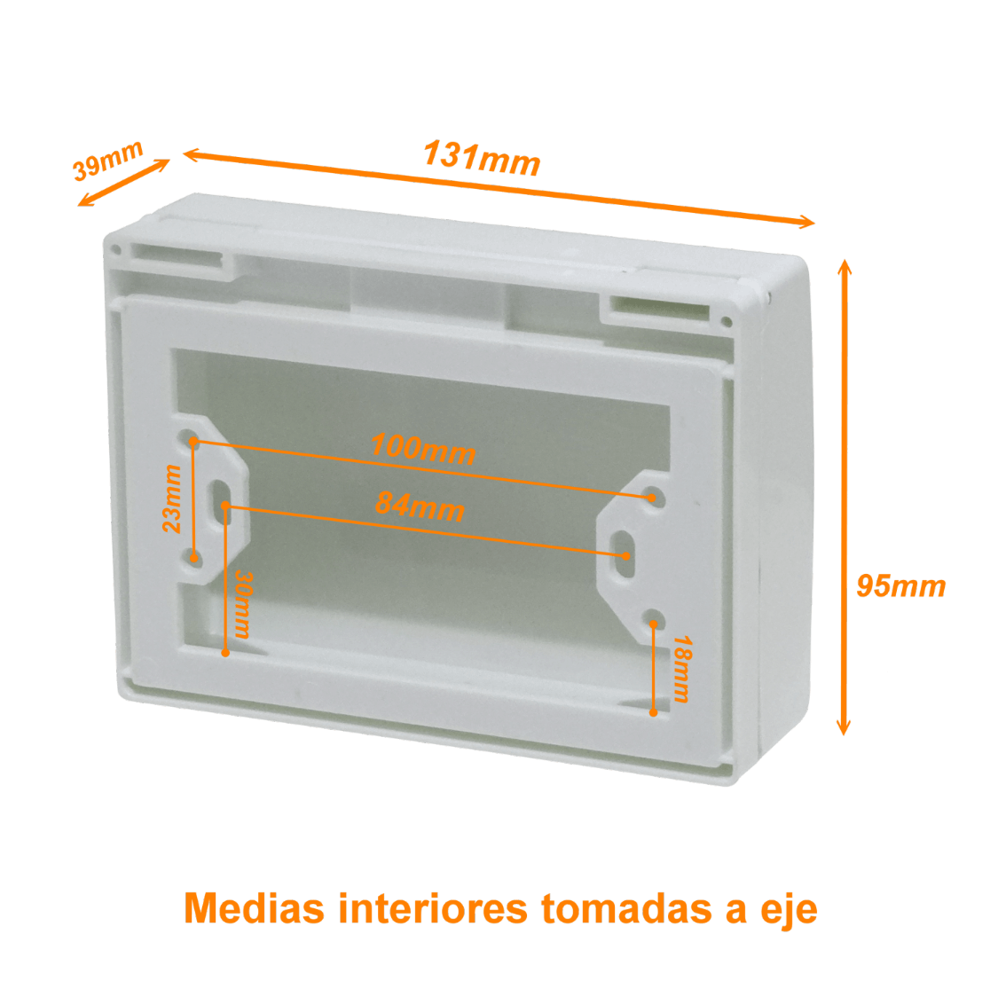 Cubierta Abatible Blanca 131x95mm para Placa Faceplate y Caja Chuqui 2