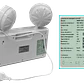 Lámpara de Emergencia MEGABRIGHT CT-1098 2-LED Recargable 220V IP20 Blanco - Miniatura 1