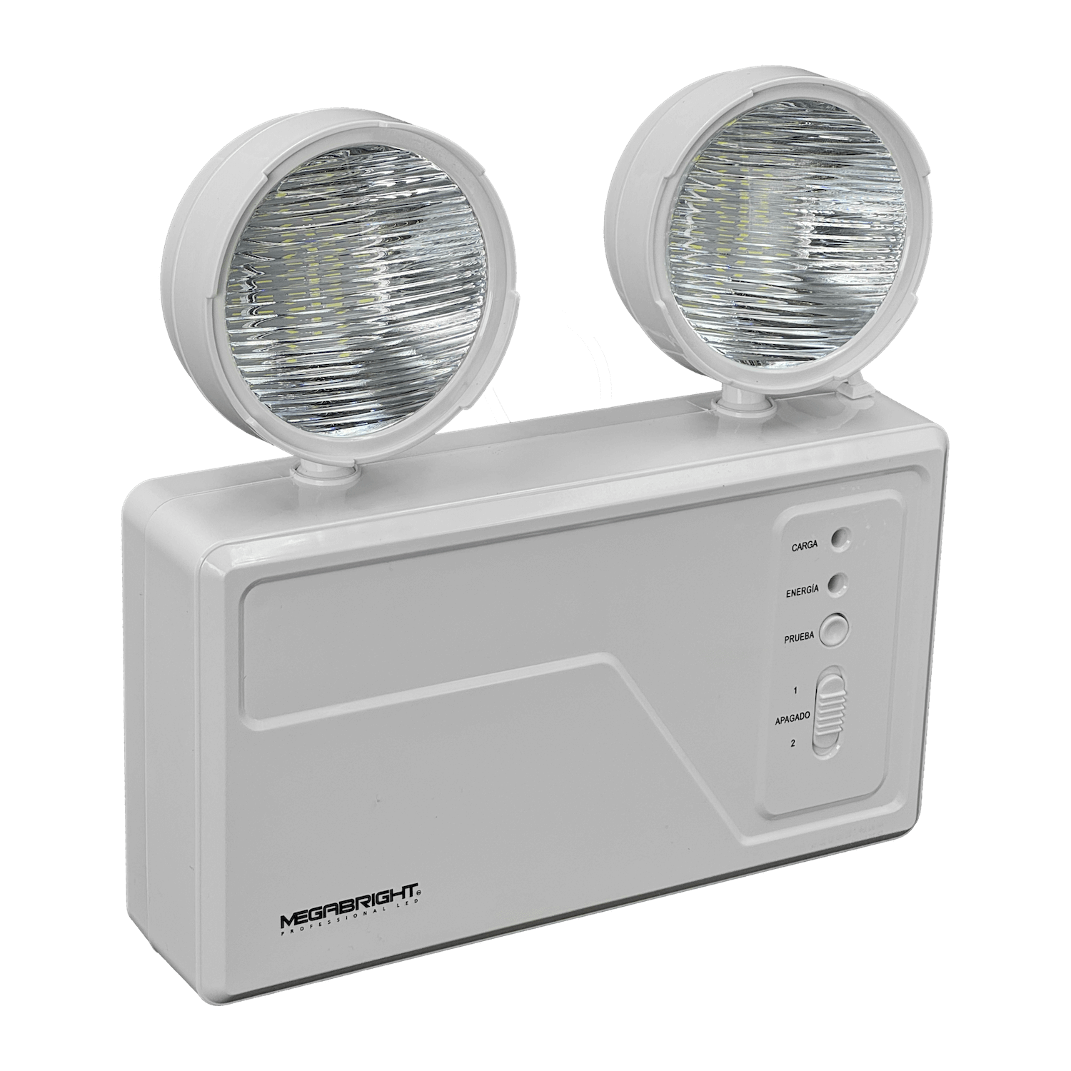Lámpara de Emergencia MEGABRIGHT CT-1098 2-LED Recargable 220V IP20 Blanco 3
