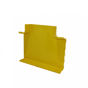 360x100mm Derivacion Horizontal Tee Amarilla PC+ABS LSZH Macho