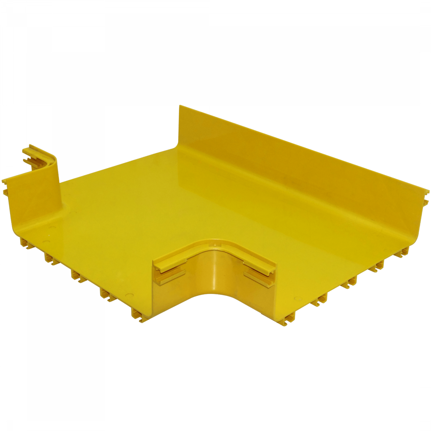 360x100mm Derivacion Horizontal Tee Amarilla PC+ABS LSZH Macho 4