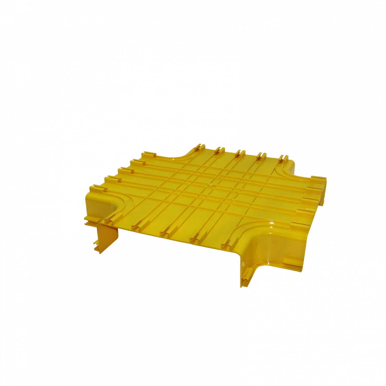 CCA-360-XM. 360x100mm Derivacion Cruz Horizontal Amarilla PC+ABS LSZH Macho 3