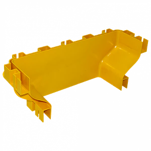 Union Amarilla PC+ABS LSZH Convertidor Hembra 360x100 a 240x100mm 