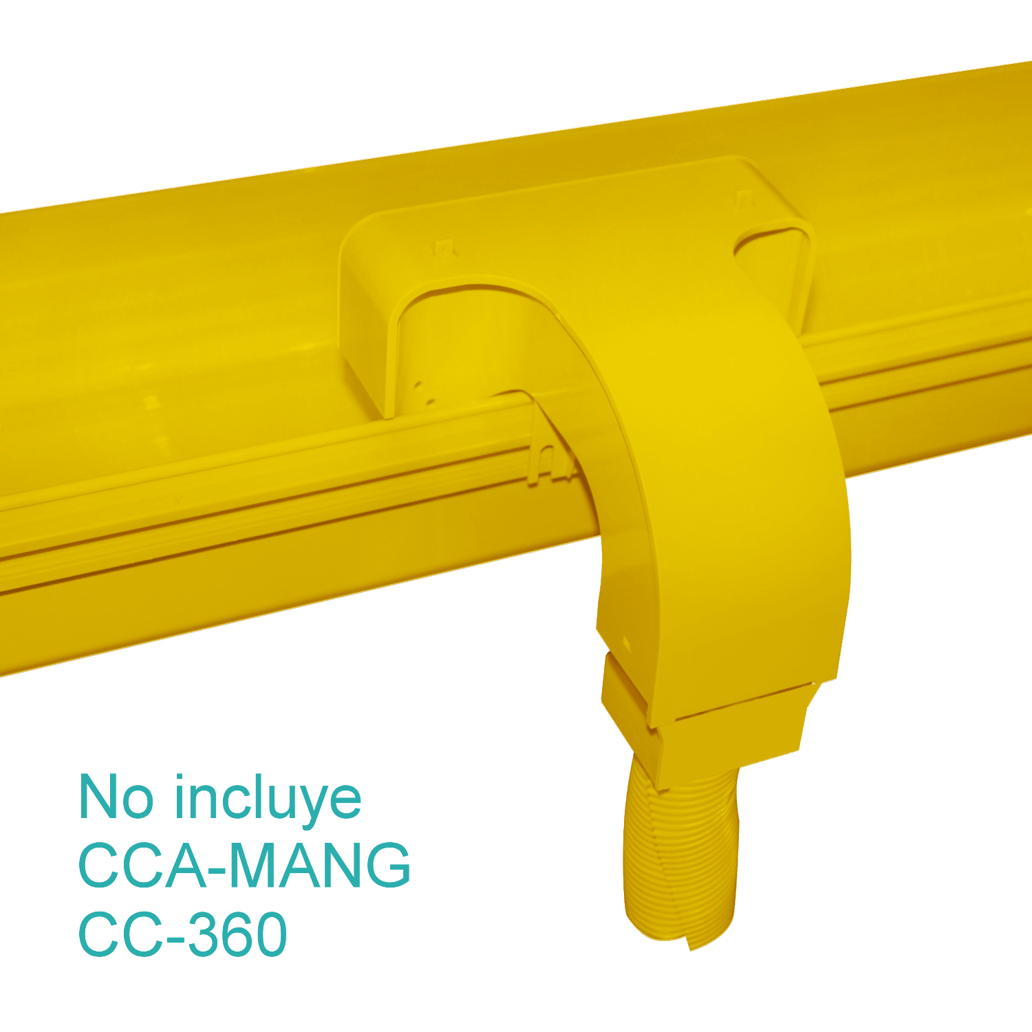 CCA-KMFM. Conexion lateral para 120/240/360x100mm Amarilla PC+ABS LSZH 1