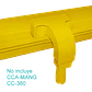 CCA-KMFM. Conexion lateral para 120/240/360x100mm Amarilla PC+ABS LSZH - Miniatura 1