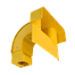 CCA-KMFM. Conexion lateral para 120/240/360x100mm Amarilla PC+ABS LSZH - Miniatura 3