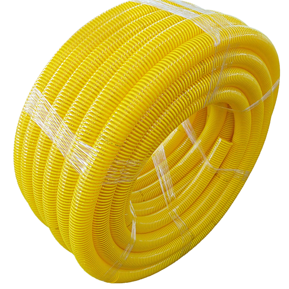 Tubo 55mm Manguera Flexible Abierta Amarilla PC+ABS LSZH 25mt  3