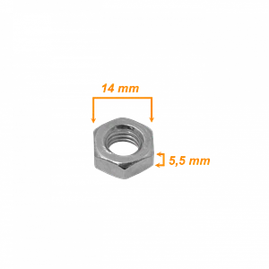 M8 Tuerca Hexagonal-14mm alt-5,5mm 1-und compatible con Sinfin M8-230