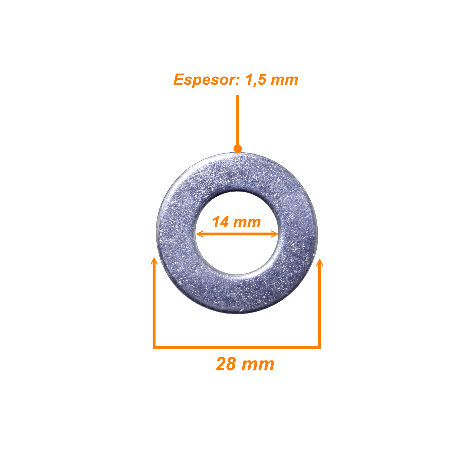 M14 Golillas 10-unids 28x14x1,5mm compatible con Sinfin M14-230 1