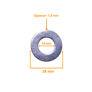 M14 Golillas 10-unids 28x14x1,5mm compatible con Sinfin M14-230