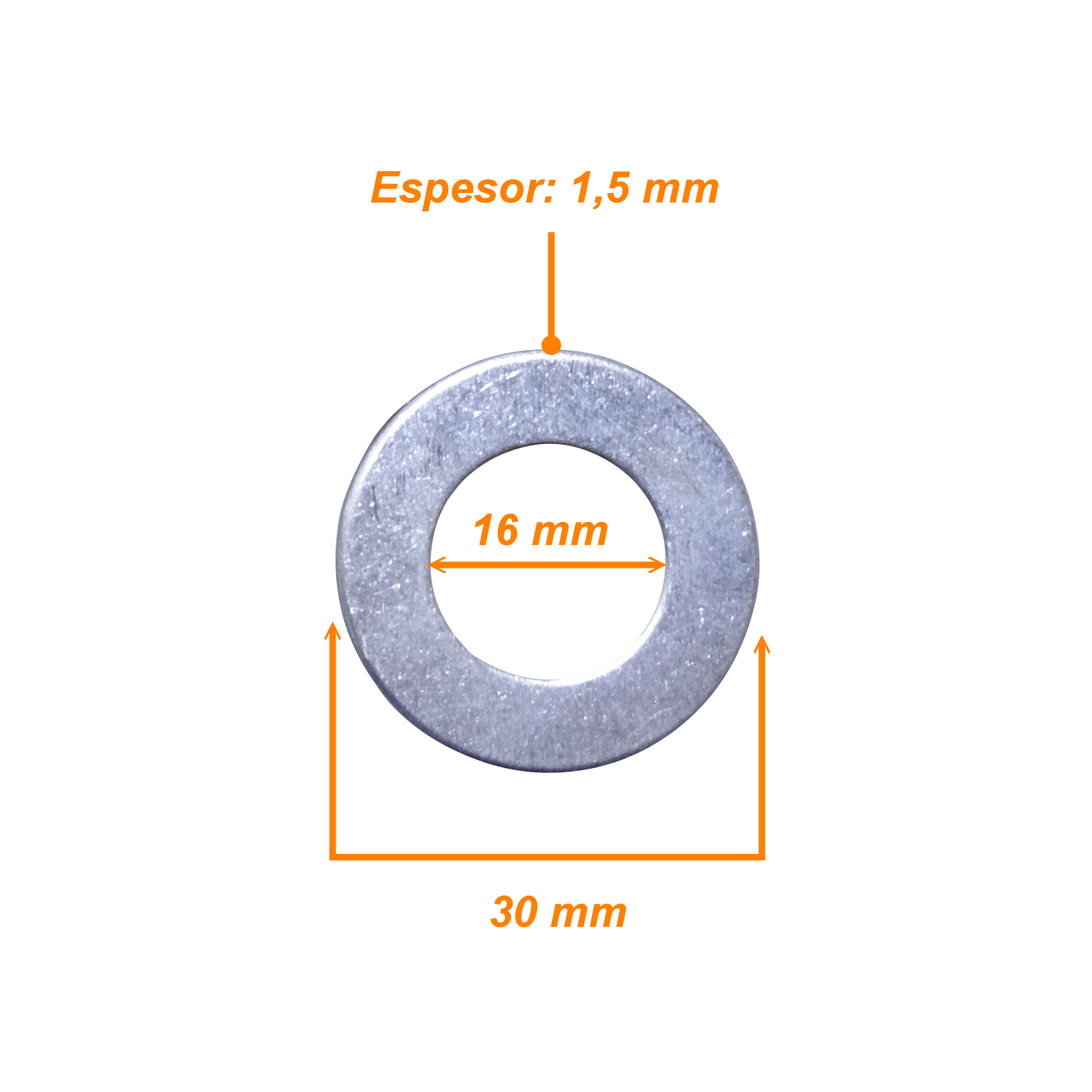M16 Golillas 10-unids 30x16x1,5mm compatible con Sinfin M16-230 3
