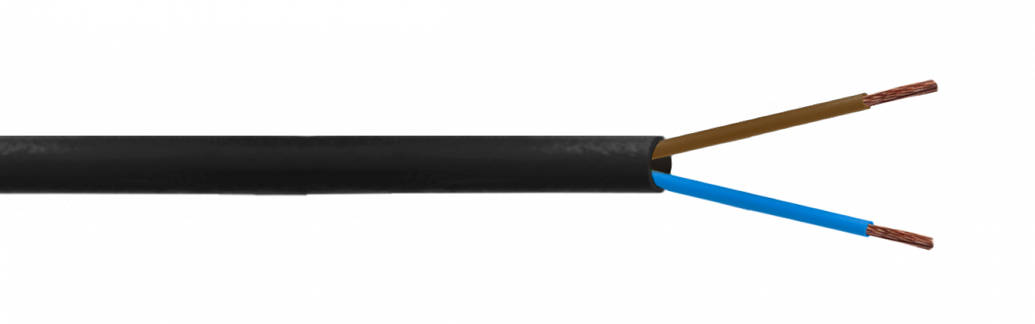 Cable Eléctrico Negro PVC RVV 2x0,75mm² 4-6A 100m 1
