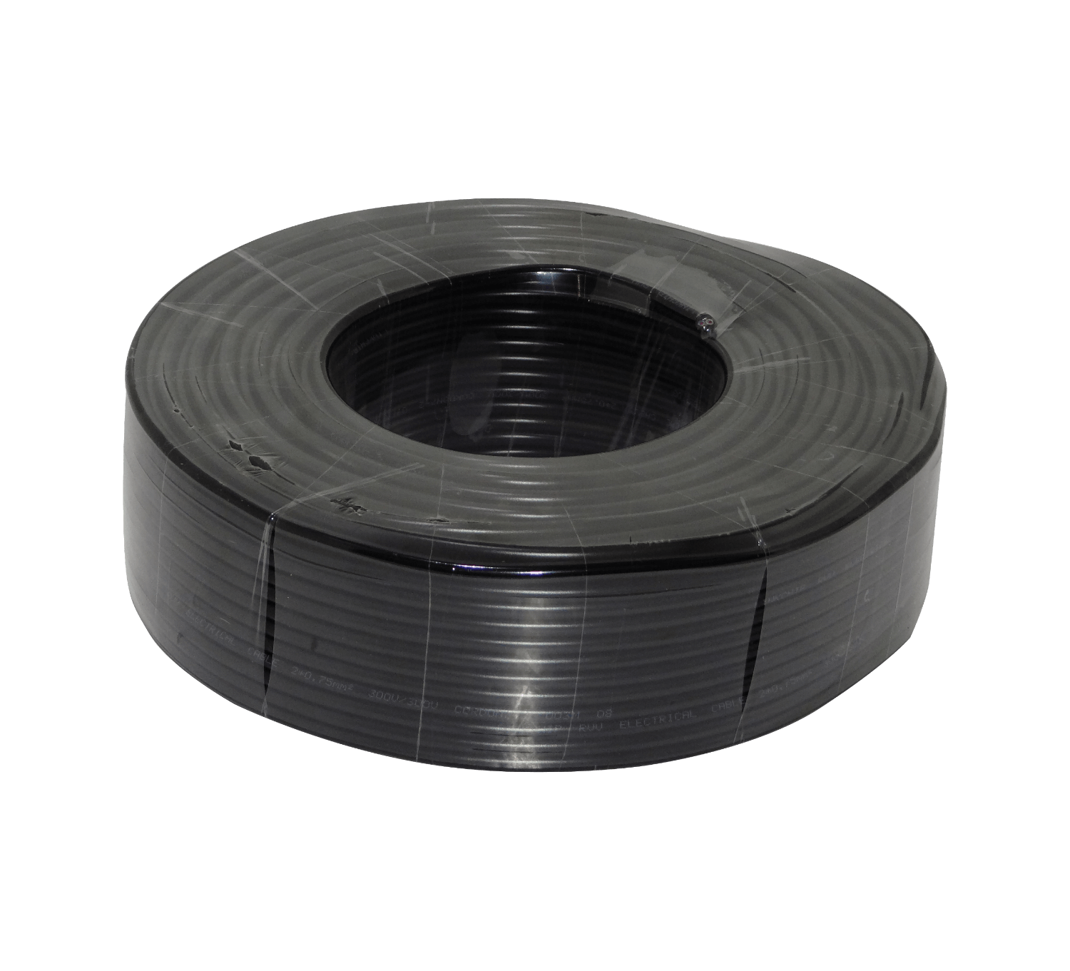 Cable Eléctrico Negro PVC RVV 2x0,75mm² 4-6A 100m 2