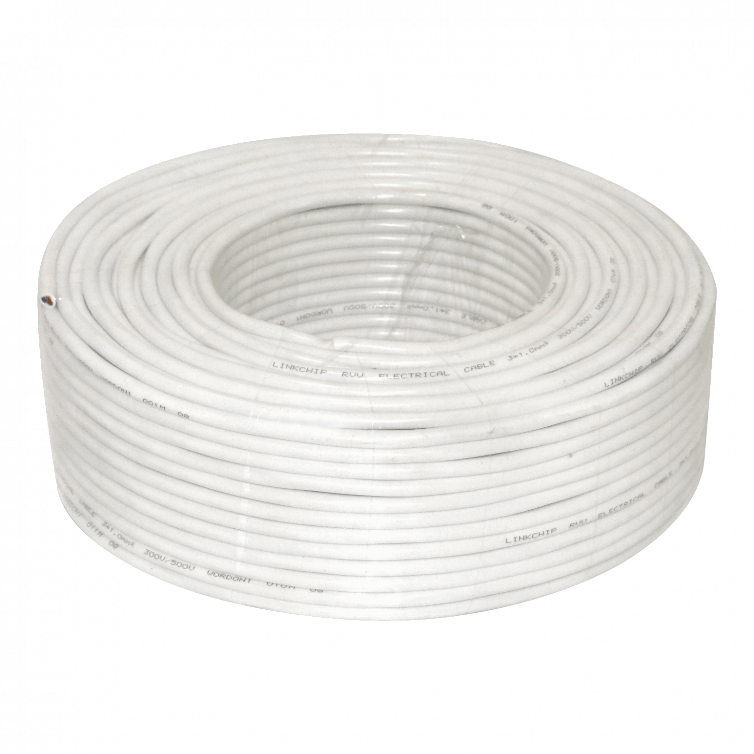 Cable Eléctrico Blanco PVC RVV 3x1,0mm² 8-10A AWG17 100m 1