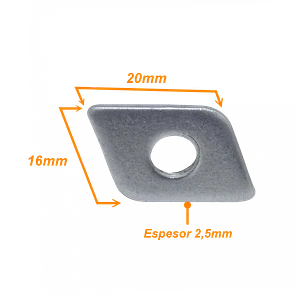 M8 Tuerca Plana 20x16x2,5mm 1-und compatible con TORN-24 M8-230