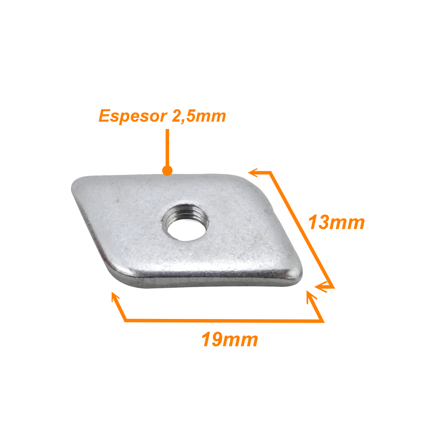 M5 Tuerca Plana 19x13x2,5mm 1-und compatible con CCA-M5 2