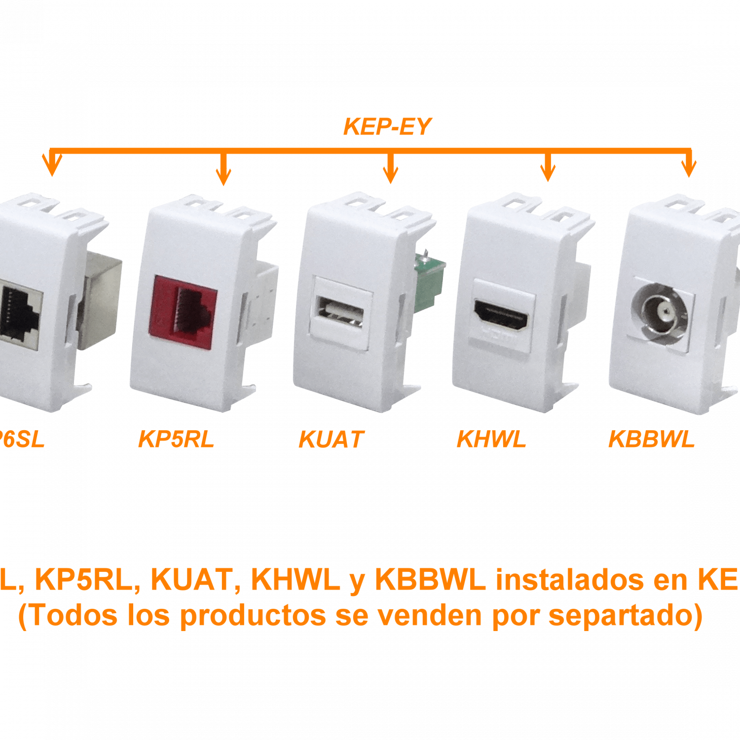 KALOP Blanco 1-Keystone Modulo Vacio requiere bastidor KEP-A 2