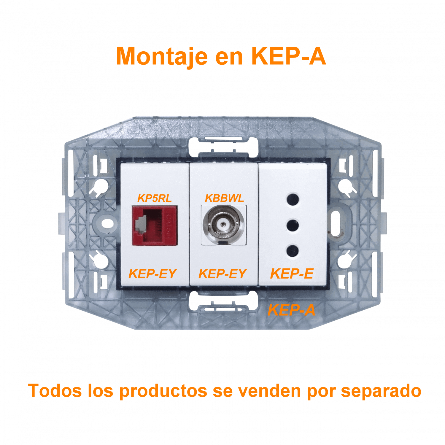 KALOP Blanco 1-Keystone Modulo Vacio requiere bastidor KEP-A 3