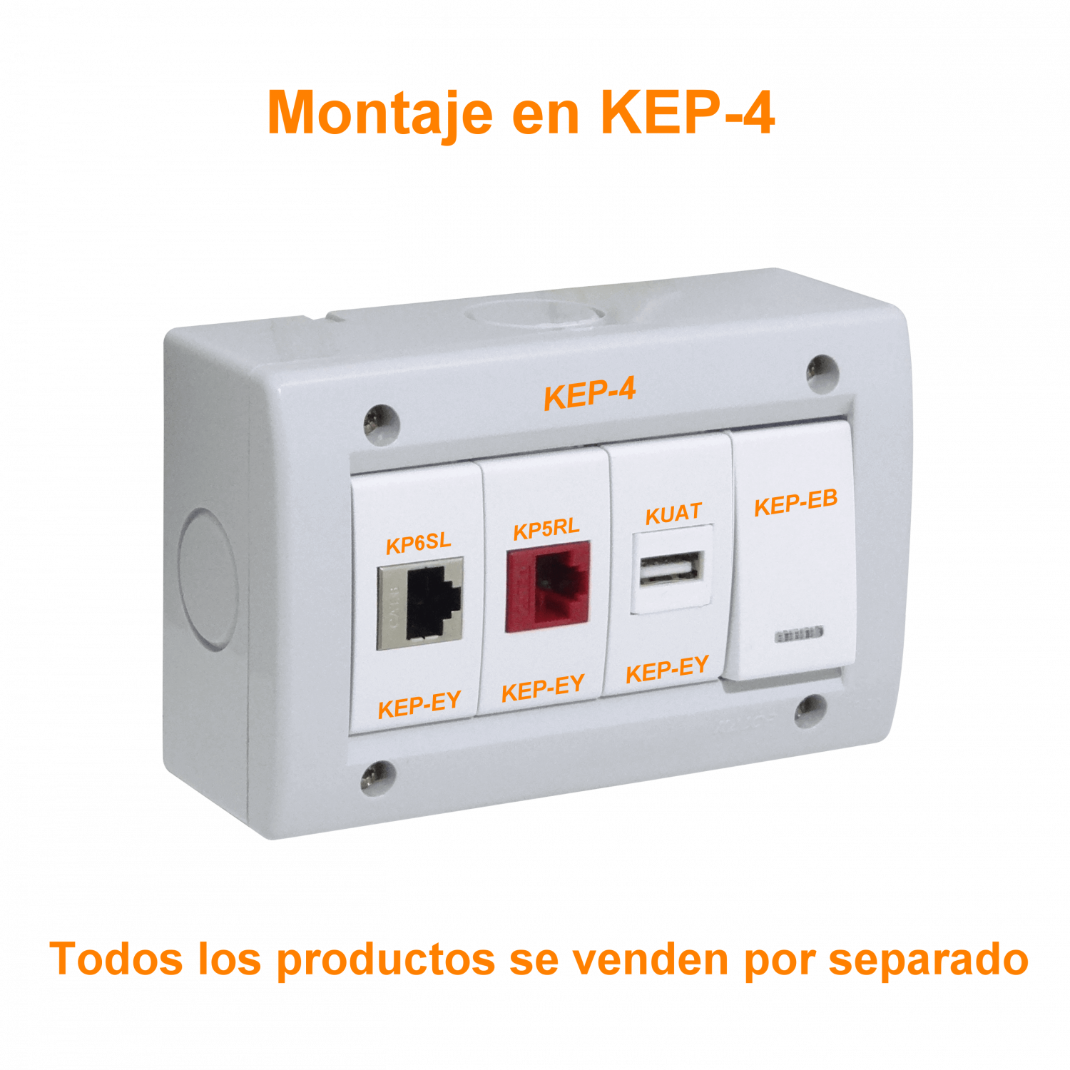 KALOP Blanco 1-Keystone Modulo Vacio requiere bastidor KEP-A 5