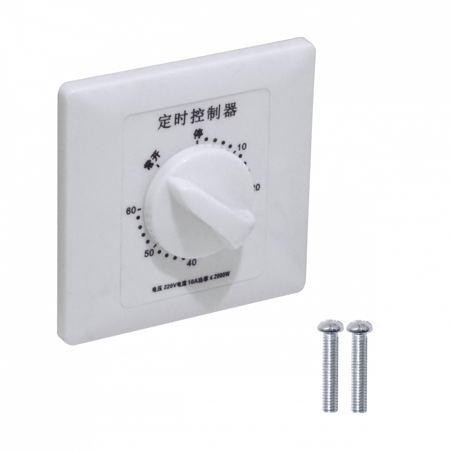 Temporizador Mecánico 60 Minutos 86x86mm 220VAC 10A 2000W 1