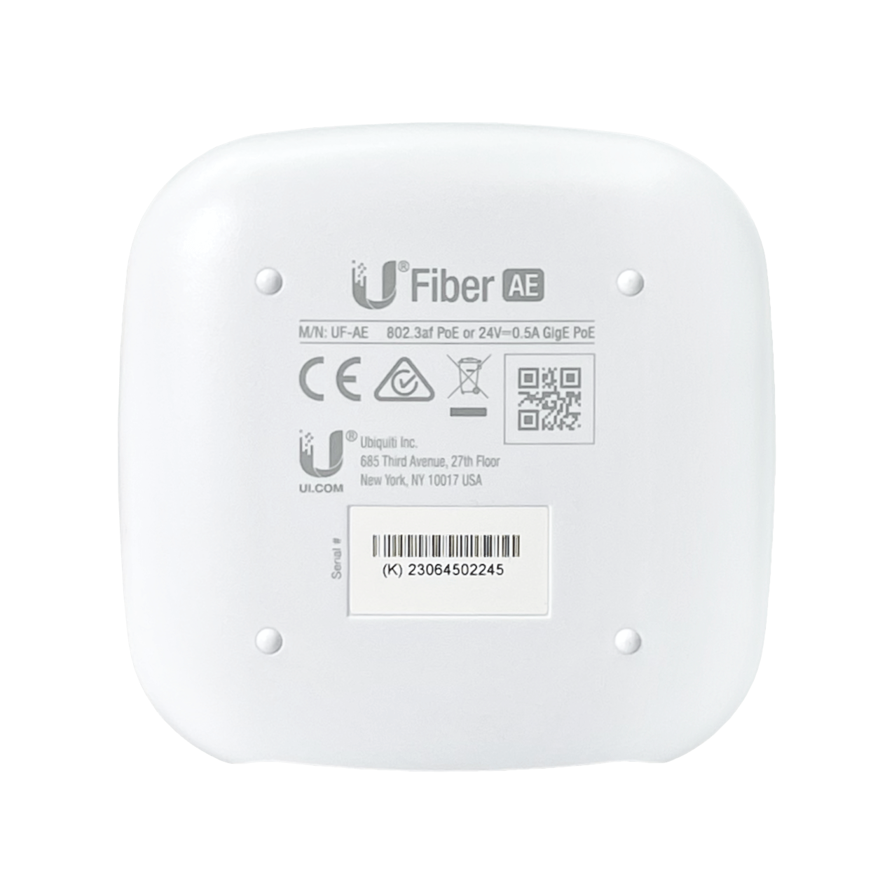 Conversor de Medios Ubiquiti UF-AE - 1G SFP a RJ45, PoE 24V/802.3af, Interior 7