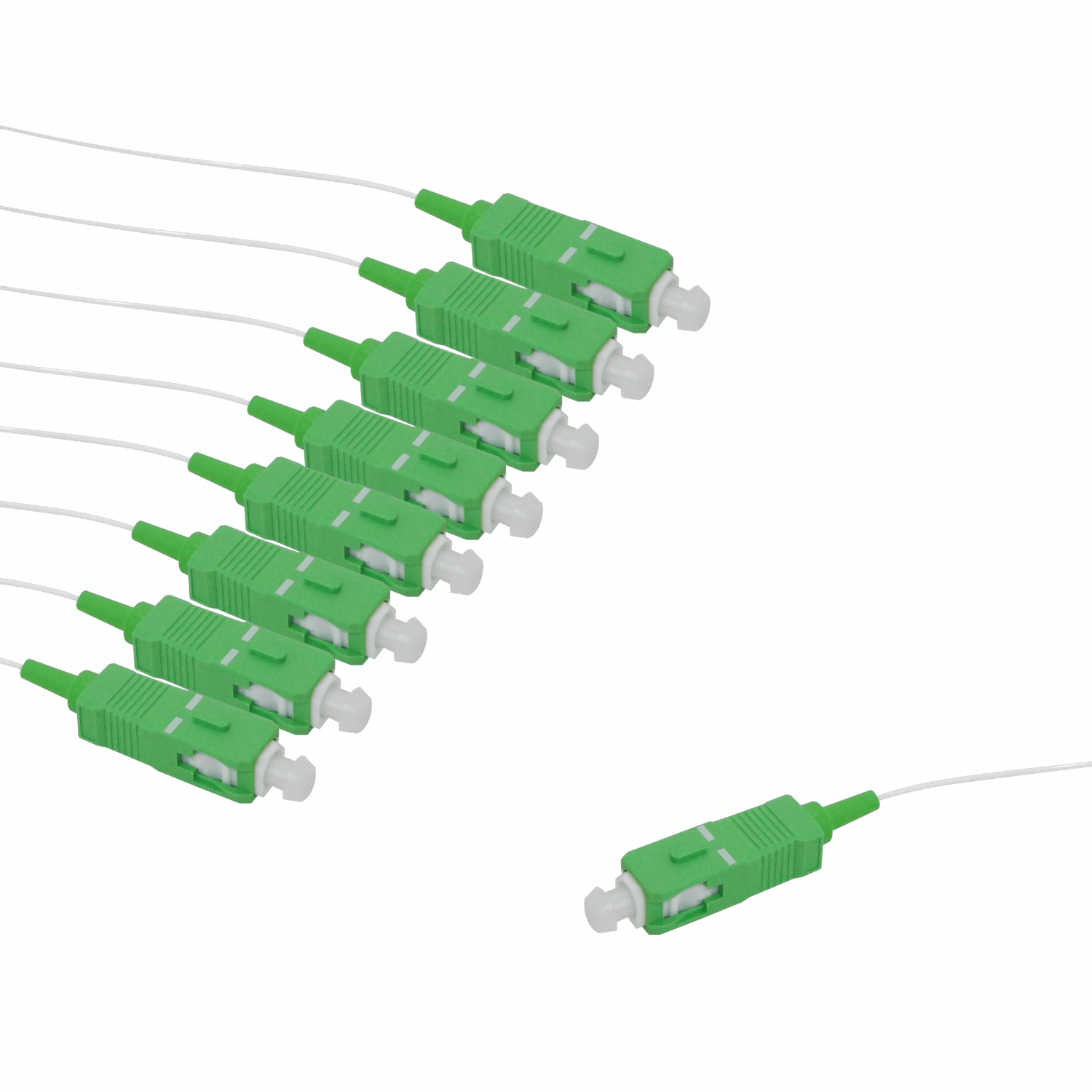 Divisor GPON 1x8 SC/APC, 3m (150cm+150cm), Rango 1260-1650nm, Exterior, Ubiquiti UF-SPLITTER-8 2