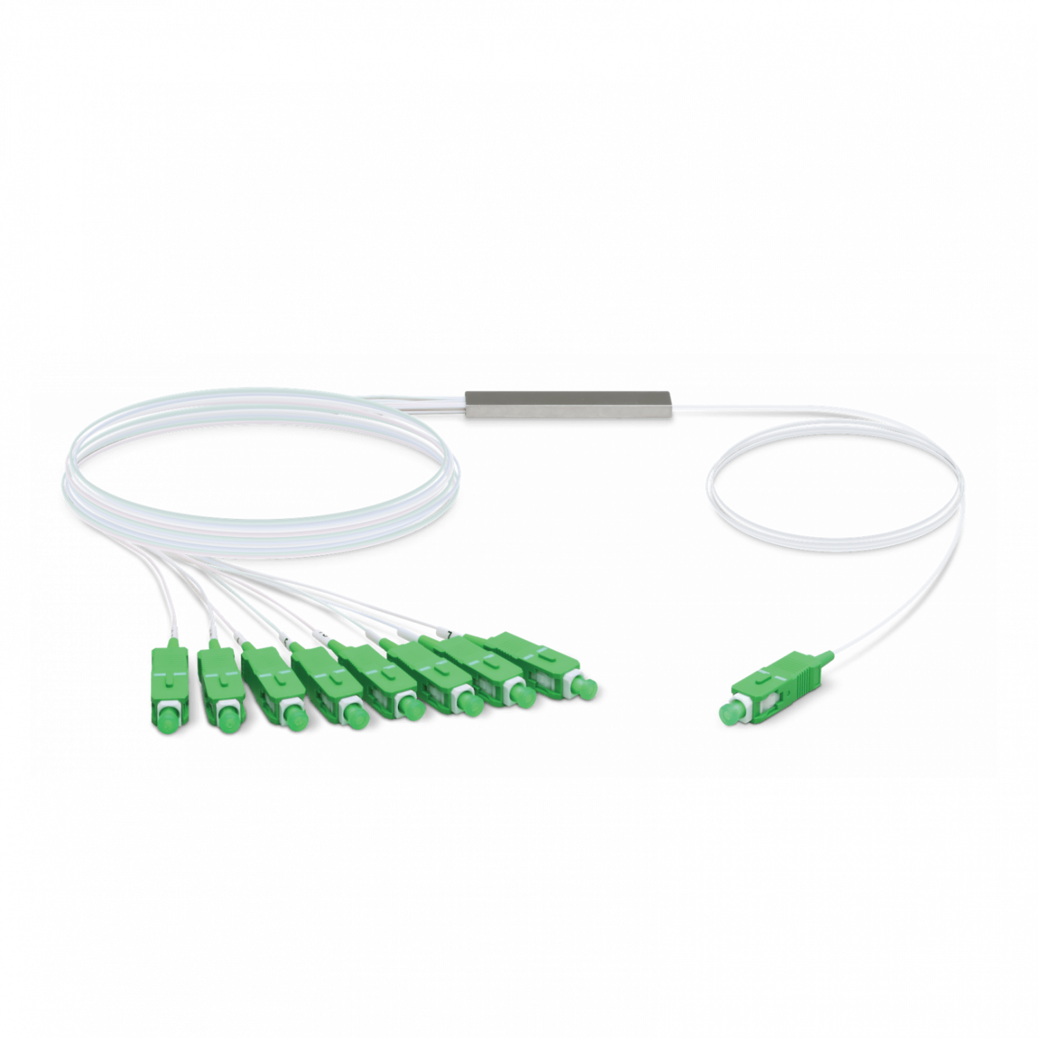 Divisor GPON 1x8 SC/APC, 3m (150cm+150cm), Rango 1260-1650nm, Exterior, Ubiquiti UF-SPLITTER-8 4