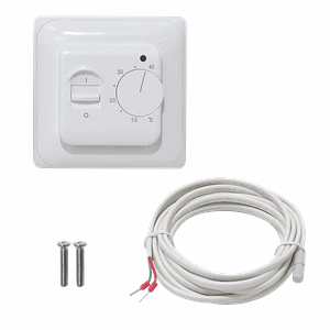Mecanico Sensor-Piso 5-40ºC 230VAC 16A 3500W Termostato IP20 86x86mm