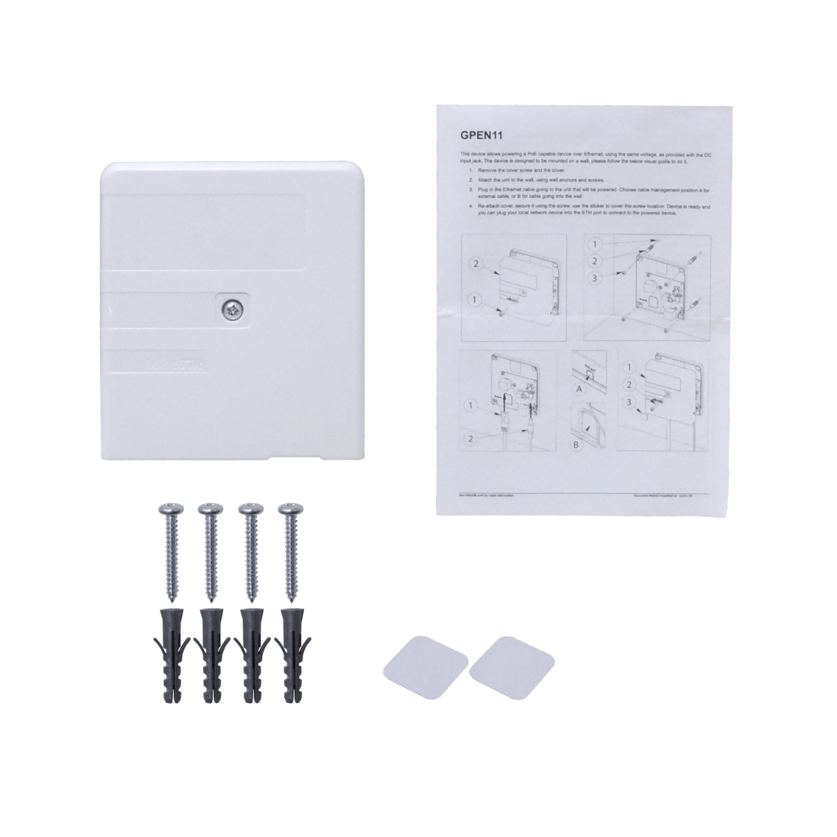 Inyector PoE Pasivo MikroTik GPEN11, 1Gbps, Doble RJ45, Soporte de 12-57V  6