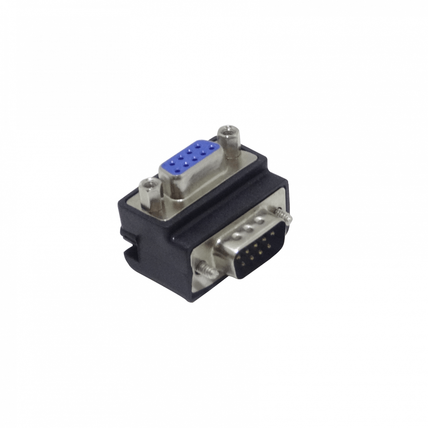 Conector Angular Serial Macho-Hembra DB9 sin-Cable DE-09/HM Vertical-A 2