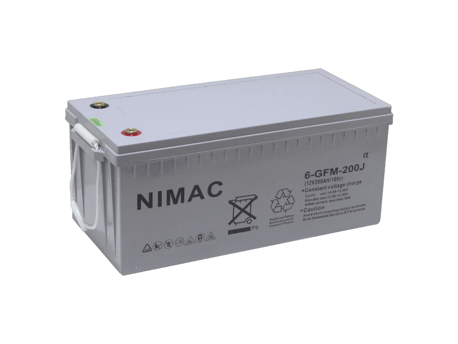 NIMAC Bateria 12V 200AMP Gel 12V200AH 6-GFM-200J 1