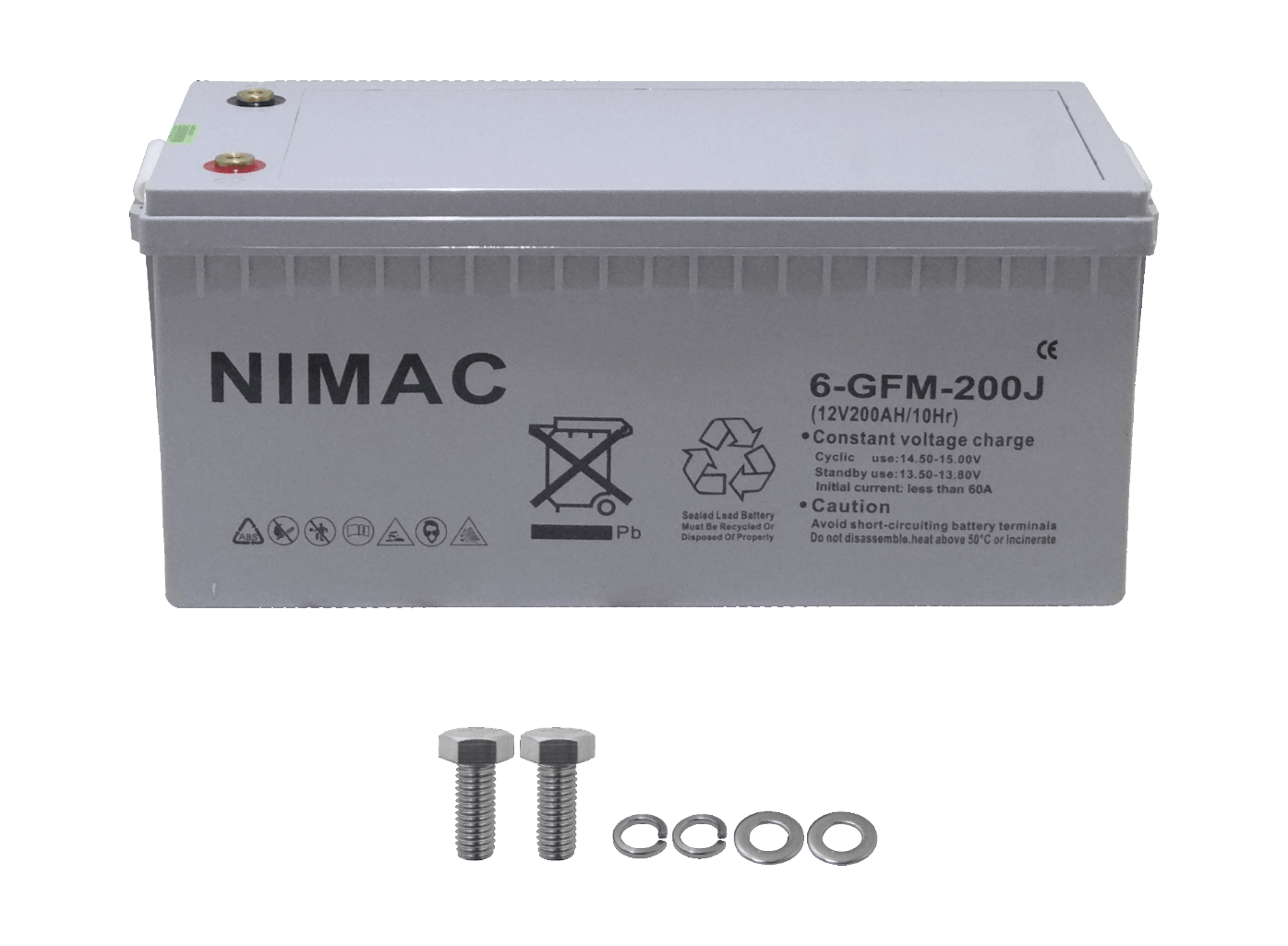 NIMAC Bateria 12V 200AMP Gel 12V200AH 6-GFM-200J 3