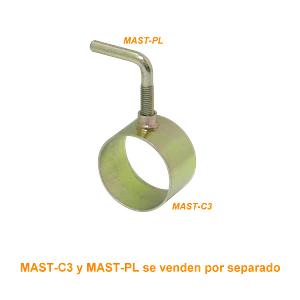 Base para tubo de 45mm req/MAST-PL Fijacion Mastil Telescopico