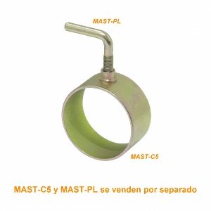 Base para tubo de 58mm req/MAST-PL Fijacion Mastil Telescopico