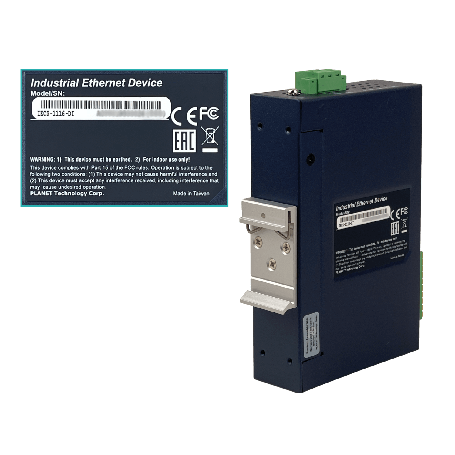 PLANET EtherCAT 16-Entradas I/O 2-RJ45 req9-48VDC 16-ch Digital Input 1