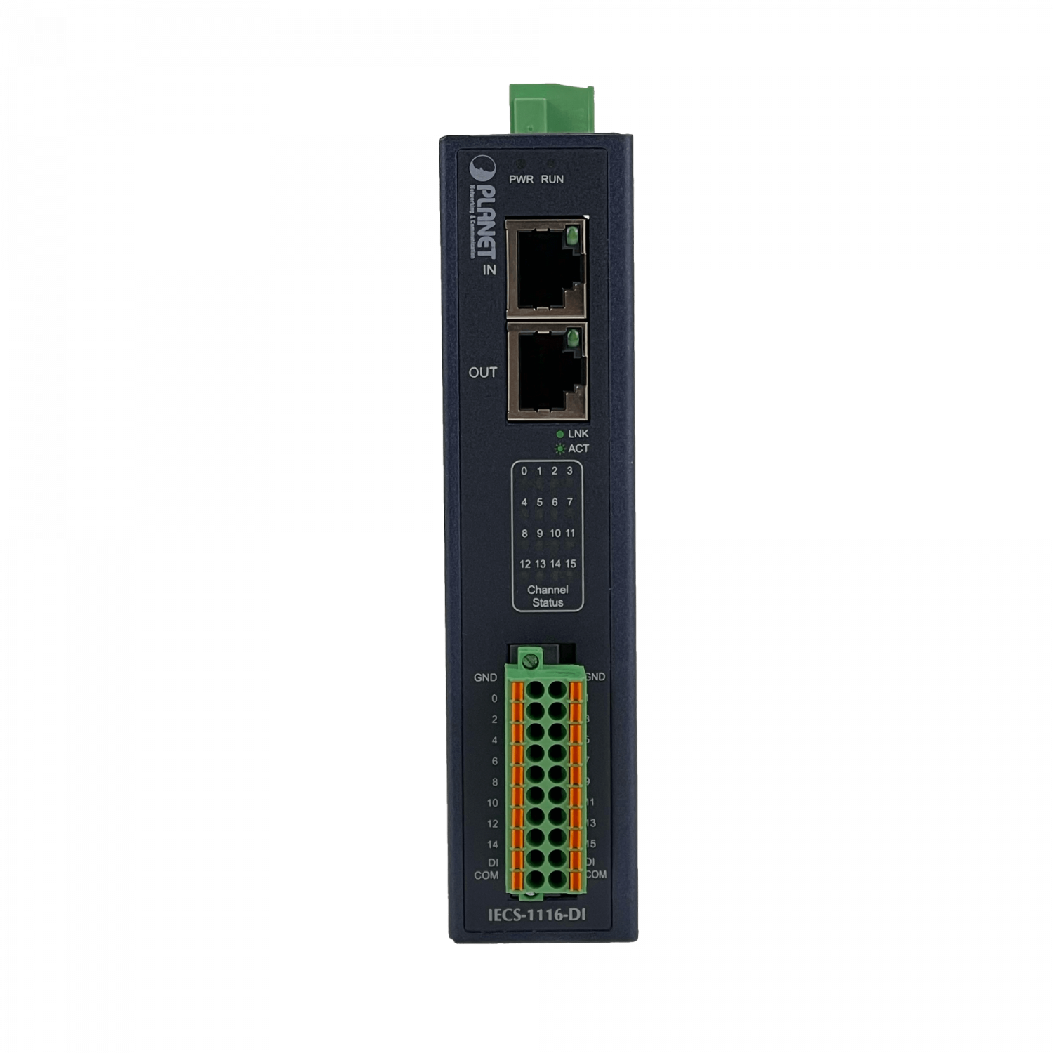PLANET EtherCAT 16-Entradas I/O 2-RJ45 req9-48VDC 16-ch Digital Input 7