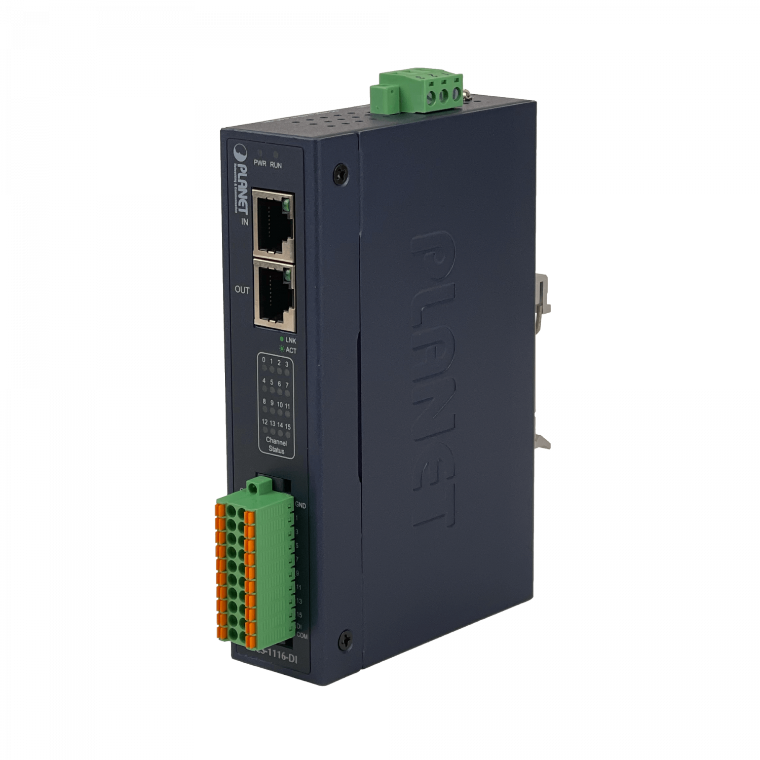 PLANET EtherCAT 16-Entradas I/O 2-RJ45 req9-48VDC 16-ch Digital Input 8