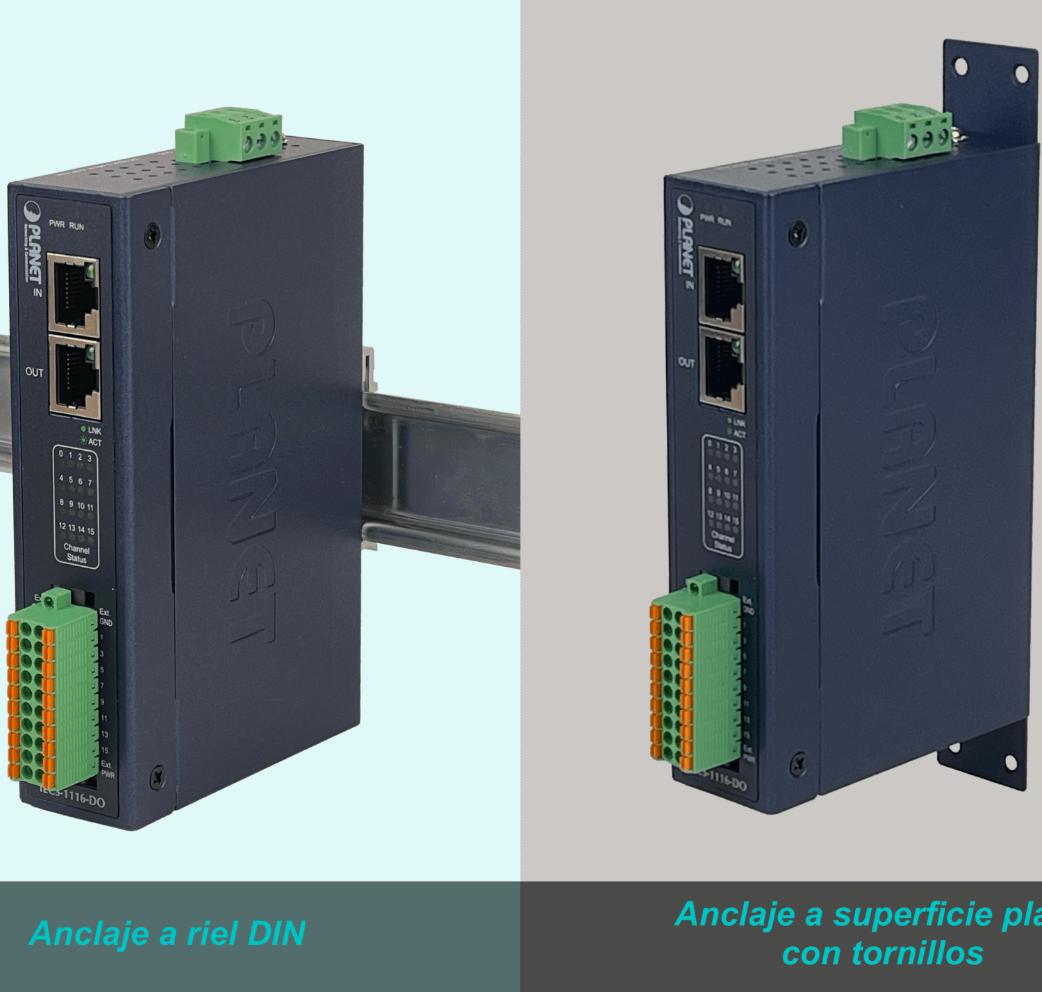 PLANET EtherCAT 16-Salidas I/O 2-RJ45 req9-48VDC 16-ch Digital Output 3