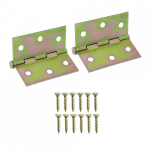 2-Bisagras 3x3-Pulg x1,6 3-Tornillos inc-12-Tornillos 76x76mm