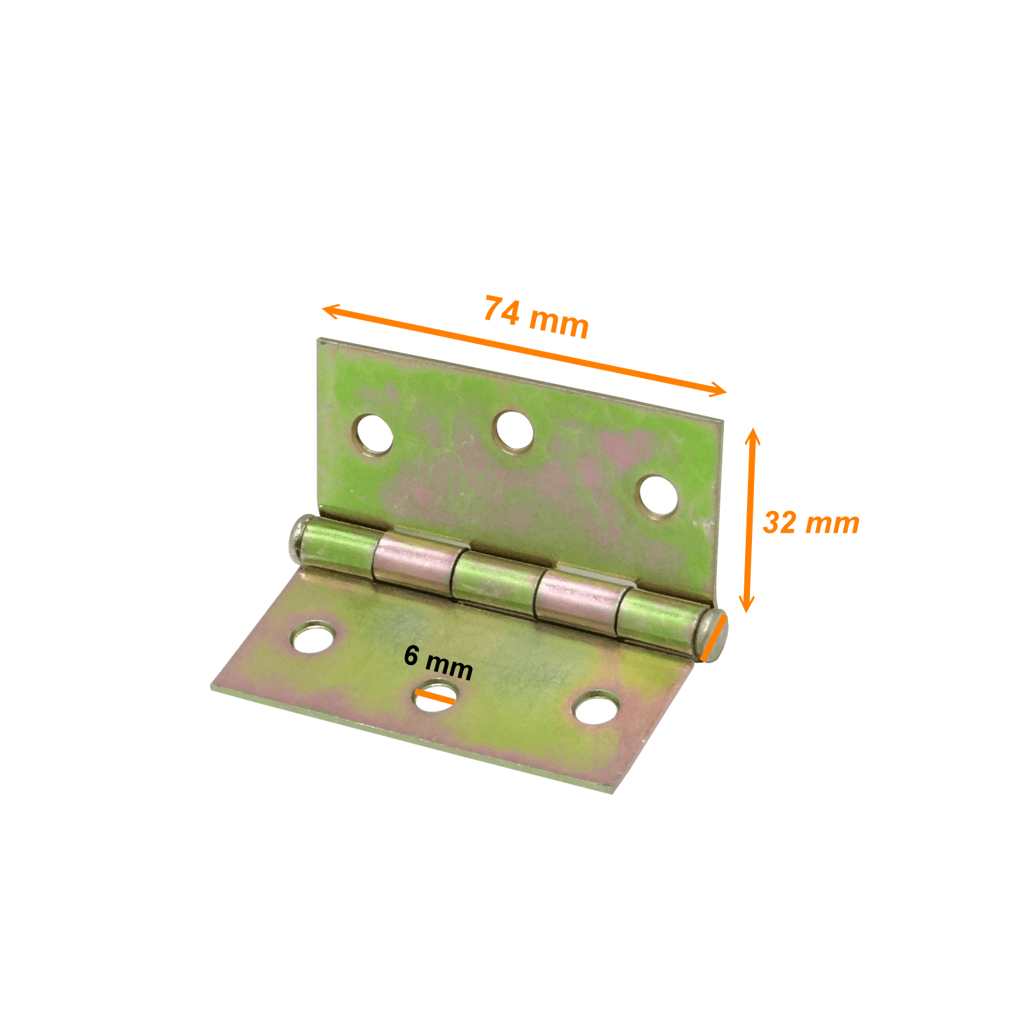 2-Bisagras 3x3-Pulg x1,6 3-Tornillos inc-12-Tornillos 76x76mm 3