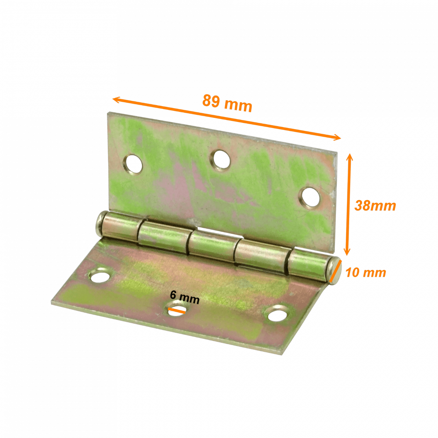 2-Bisagras 3,5x3,5-Pulg x2,0 3-Tornillos inc-12-Tornillos 89x89mm 1