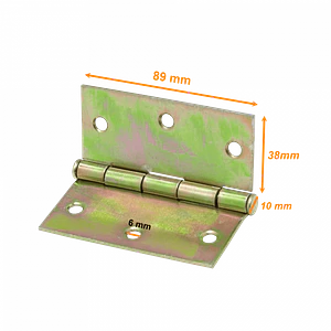2-Bisagras 3,5x3,5-Pulg x2,0 3-Tornillos inc-12-Tornillos 89x89mm