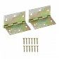 2-Bisagras 3,5x3,5-Pulg x2,0 3-Tornillos inc-12-Tornillos 89x89mm - Miniatura 3